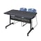 Kobe Rectangle FlipTop Table, 48" W, 29" H, Laminate Top, Gray MKFTM4830GY44BE - alternate 1